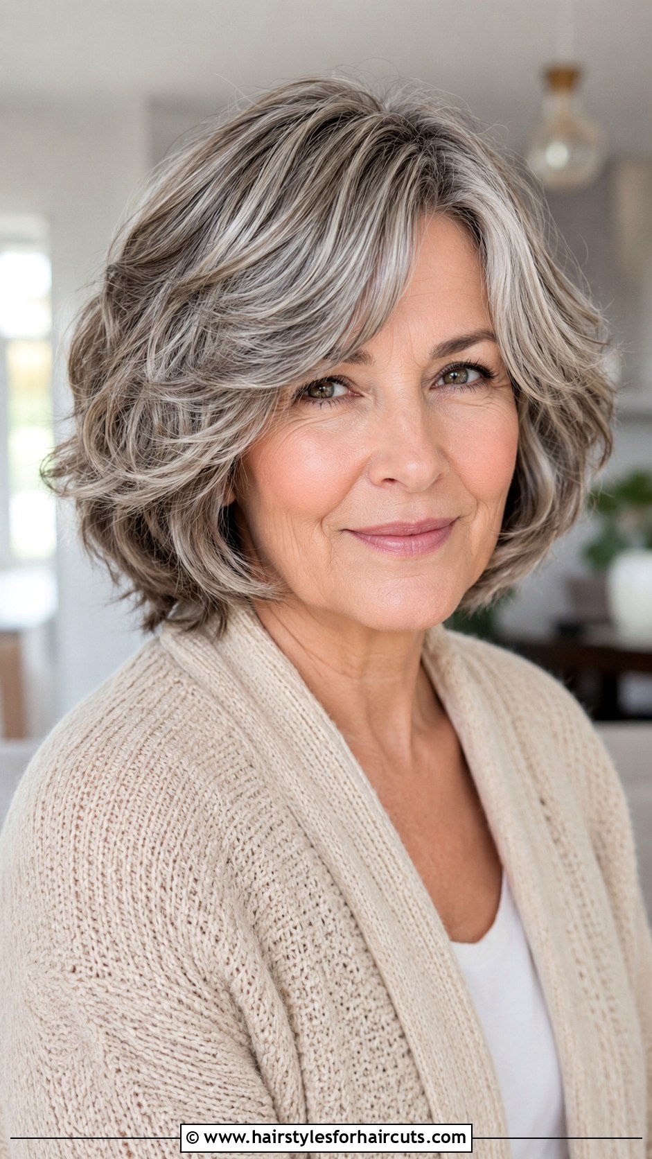Medium Layered Wavy Haircut - 25 haircuts for older women with wavy hair - 25 haircuts for older women with wavy hair
