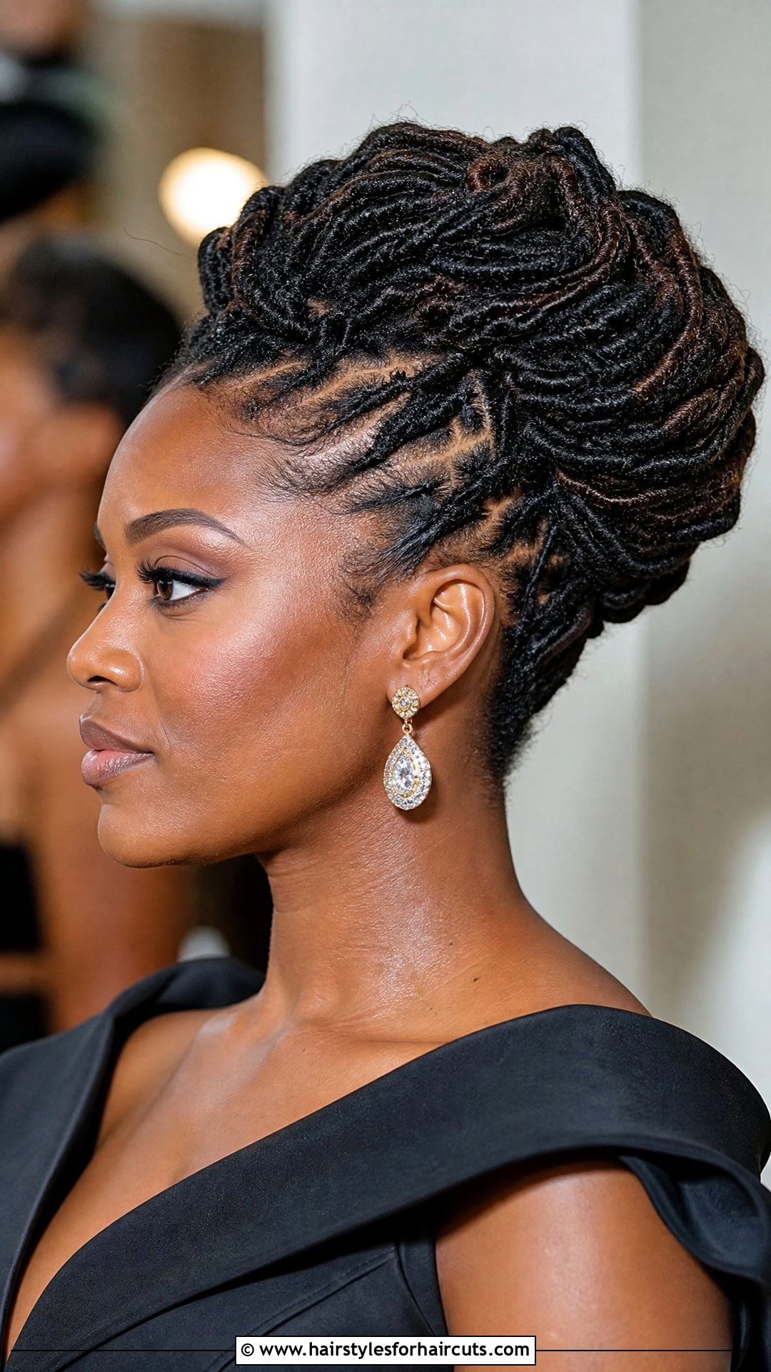 Medium Locs Updo - 25 loc hairstyles for medium length hair - 25 loc hairstyles for medium length hair