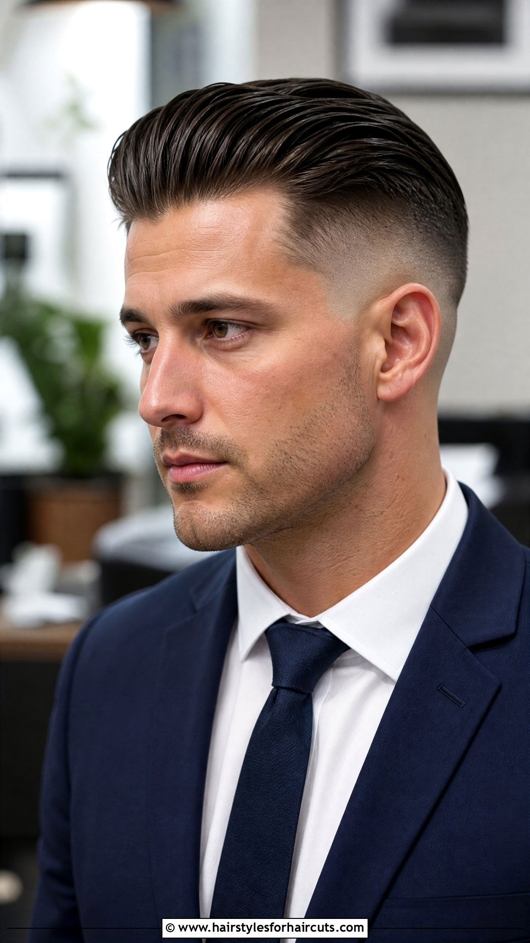 Medium Slick Back Fade - 25 medium hair fade haircuts - 25 medium hair fade haircuts