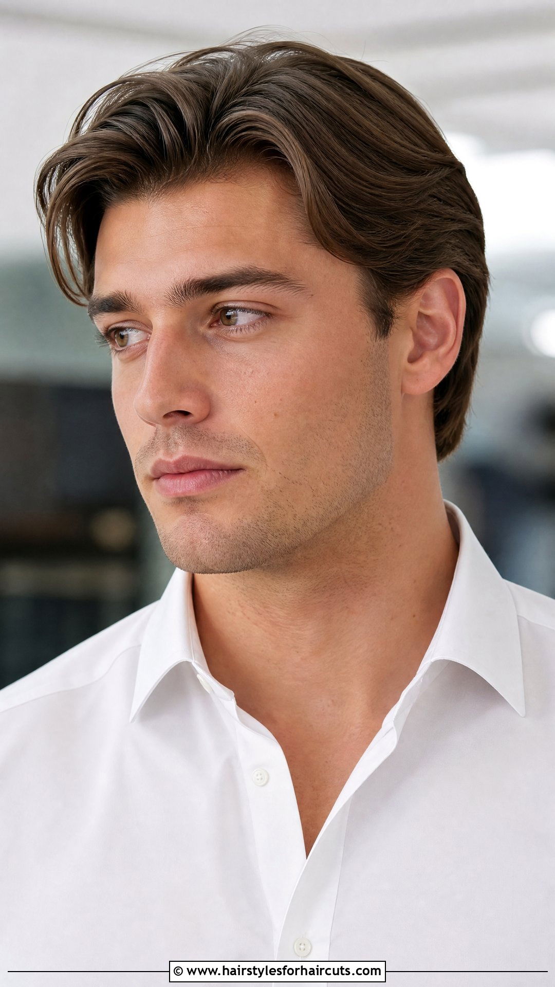 Medium Swept Back Flow - 25 flow haircuts straight hair - 25 flow haircuts straight hair