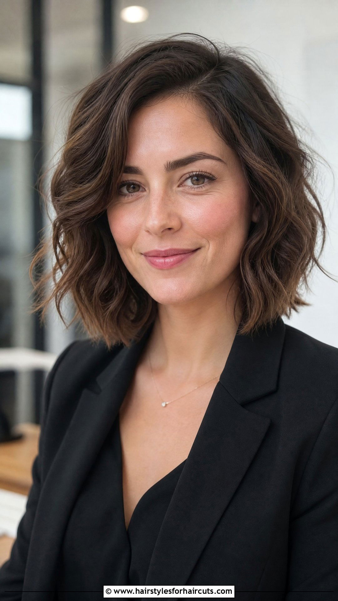 Medium Wavy Bob Haircut - 25 women haircuts for wavy hair - 25 women haircuts for wavy hair