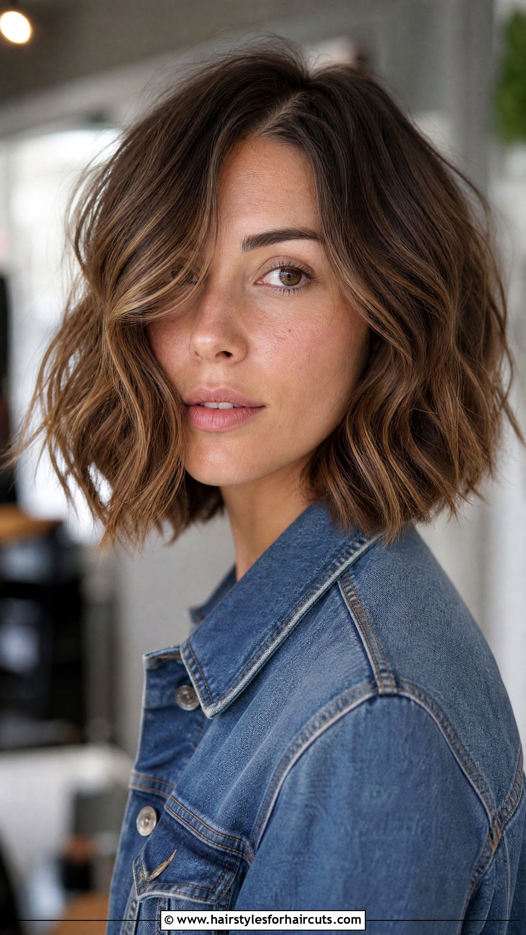 Medium Wavy Bob Haircut - 25 hairstyles for heart shape face - 25 hairstyles for heart shape face
