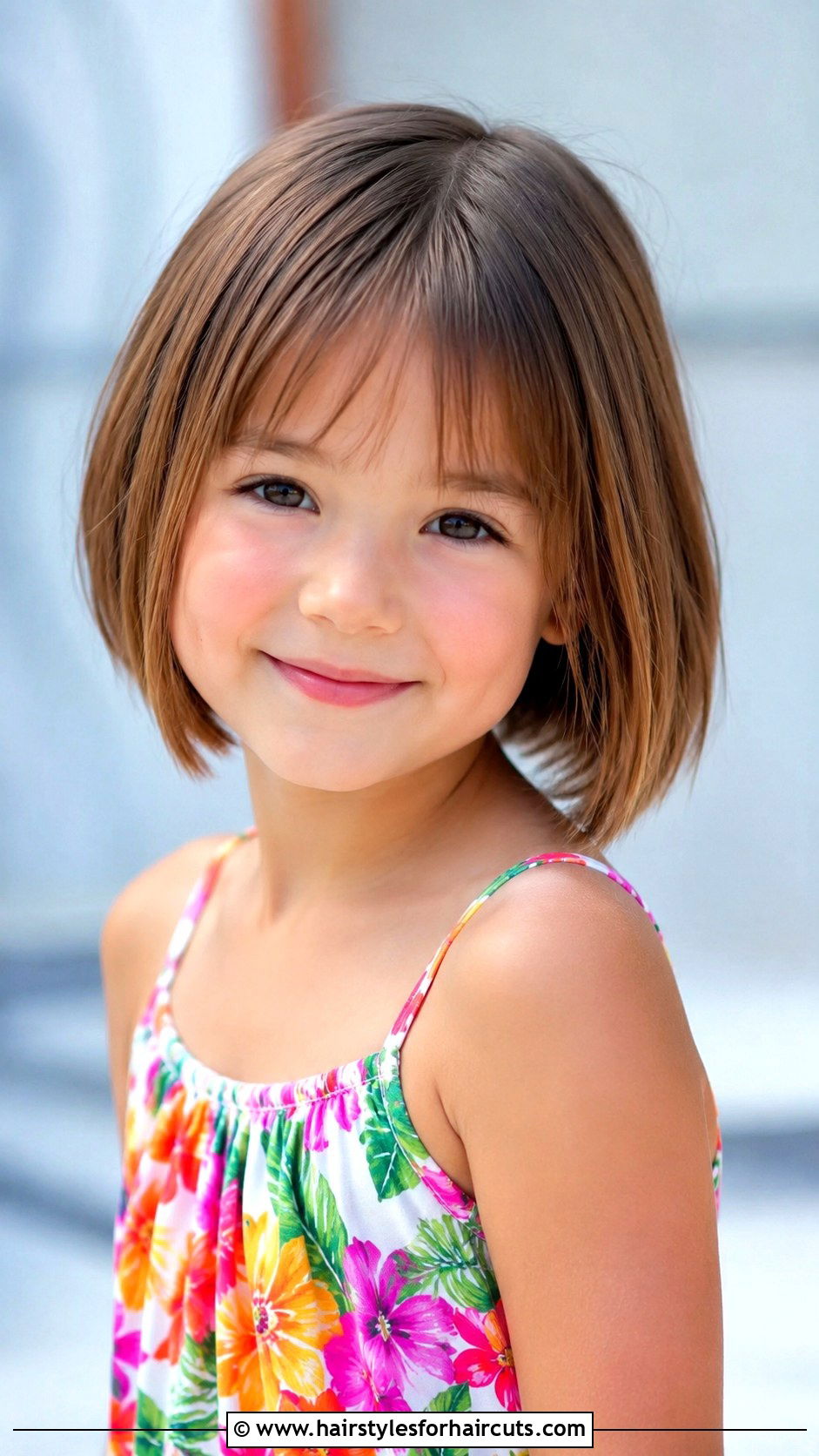 Medium Wavy Cut With Side Bangs - 25 little girl haircuts with bangs - 25 little girl haircuts with bangs