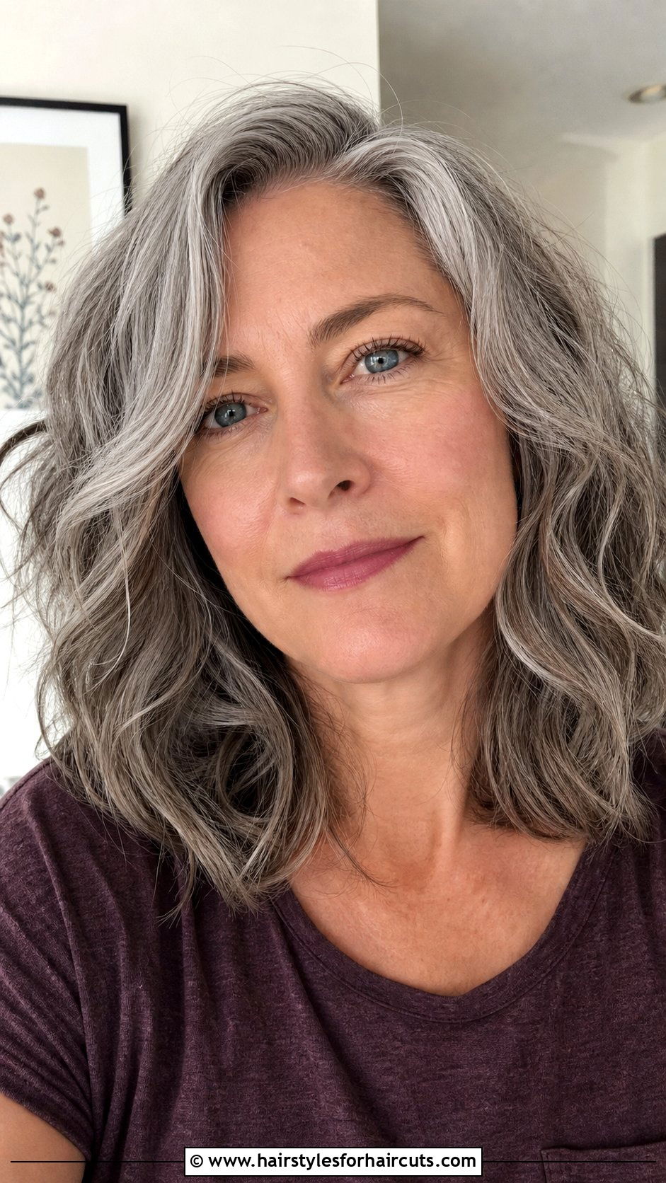 Medium Wavy Gray Hair - 25 wavy gray hairstyles - 25 wavy gray hairstyles