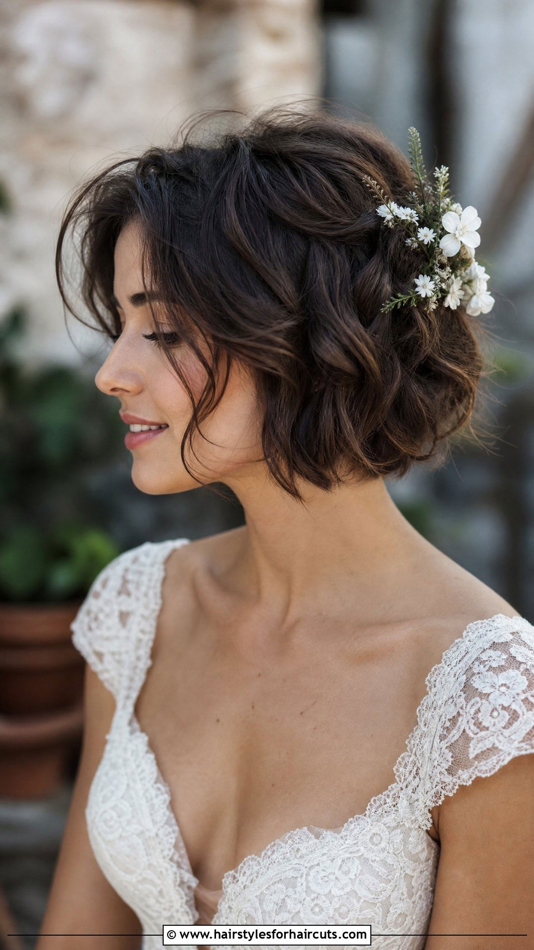 Messy Bob Wedding Hair - 25 wedding hairstyles for short hair - 25 wedding hairstyles for short hair