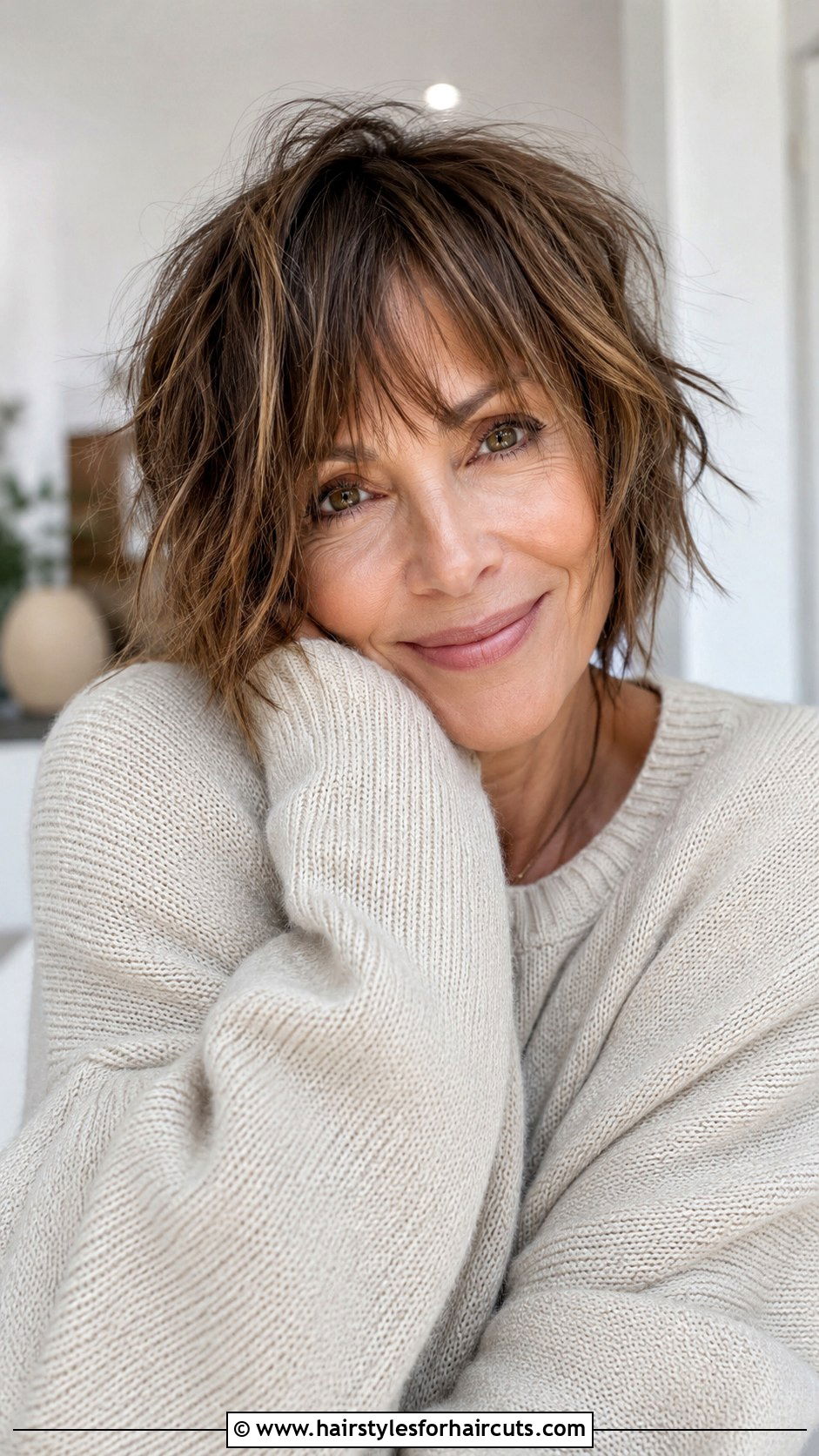 Messy Bob With Textured Bangs Over 50 - 25 hairstyles with bangs over 50 - 25 hairstyles with bangs over 50