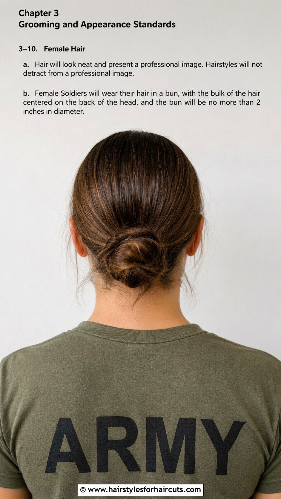 Messy Bun Army Regulation - 25 army hairstyles - 25 army hairstyles