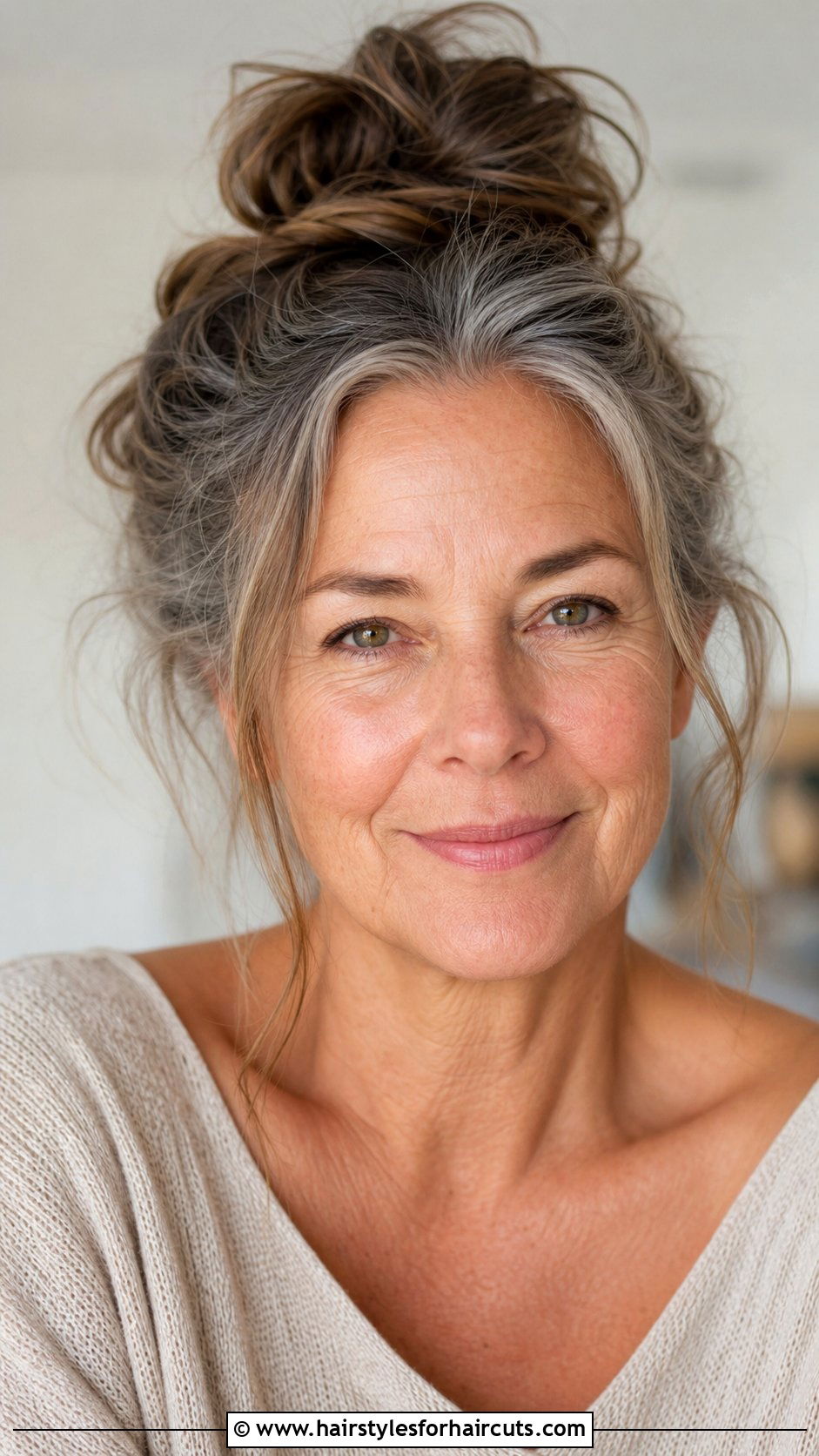 Messy Bun For Older Women - 25 hairstyles for older women with long hair - 25 hairstyles for older women with long hair