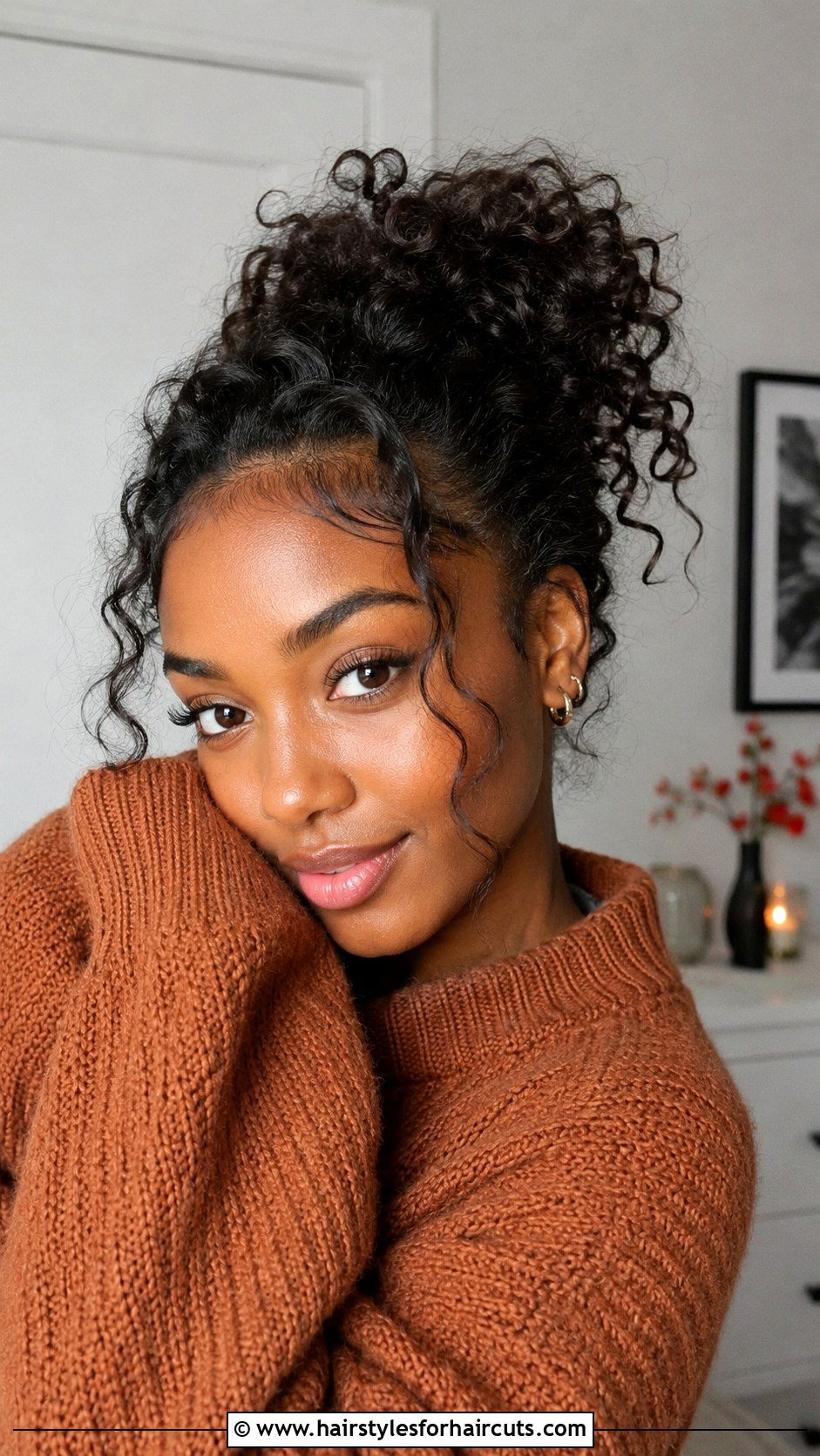 Messy Curly Drawstring Ponytail - 25 fake ponytail hairstyles for black hair - 25 fake ponytail hairstyles for black hair