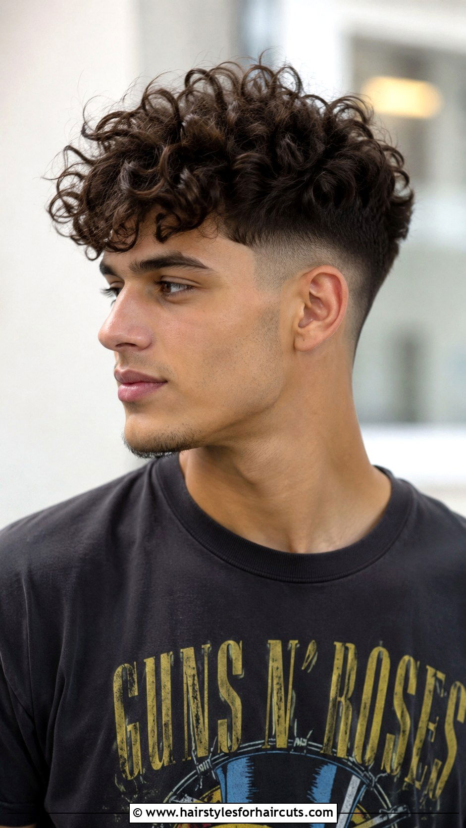 Messy Curly Top Fade - 25 curly hair receding hairline haircuts - 25 curly hair receding hairline haircuts