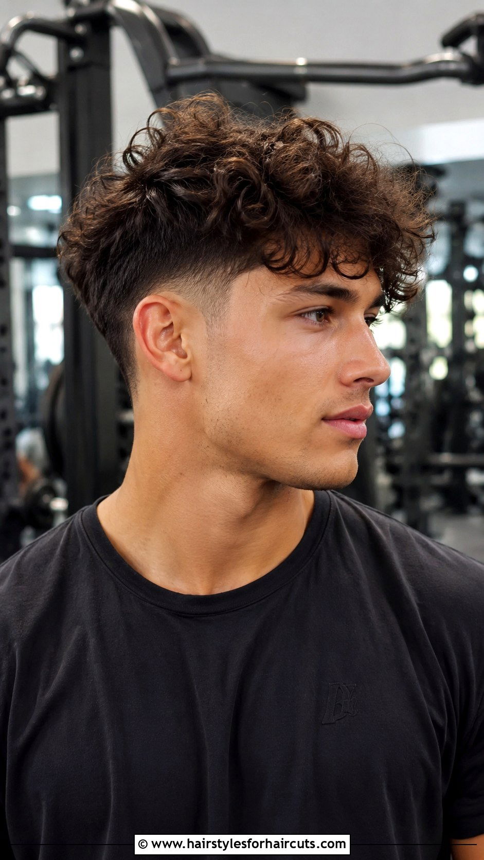 Messy Curly Top - 25 basketball haircuts - 25 basketball haircuts