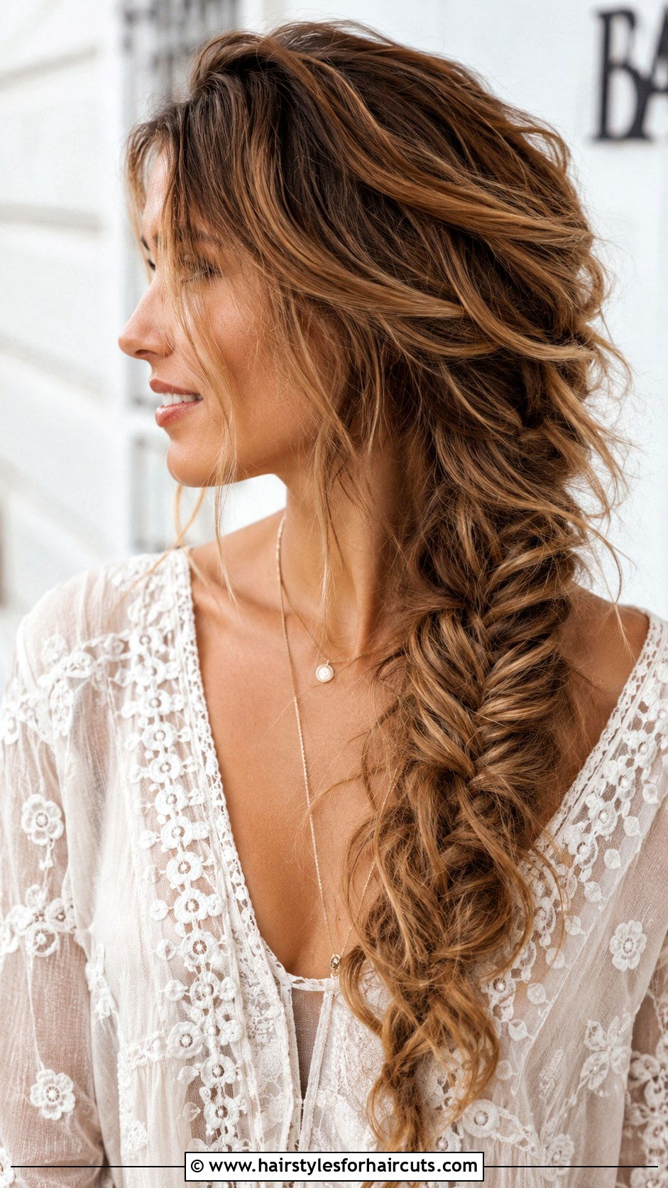 Messy Fishtail Braid - 25 cute hairstyles - 25 cute hairstyles