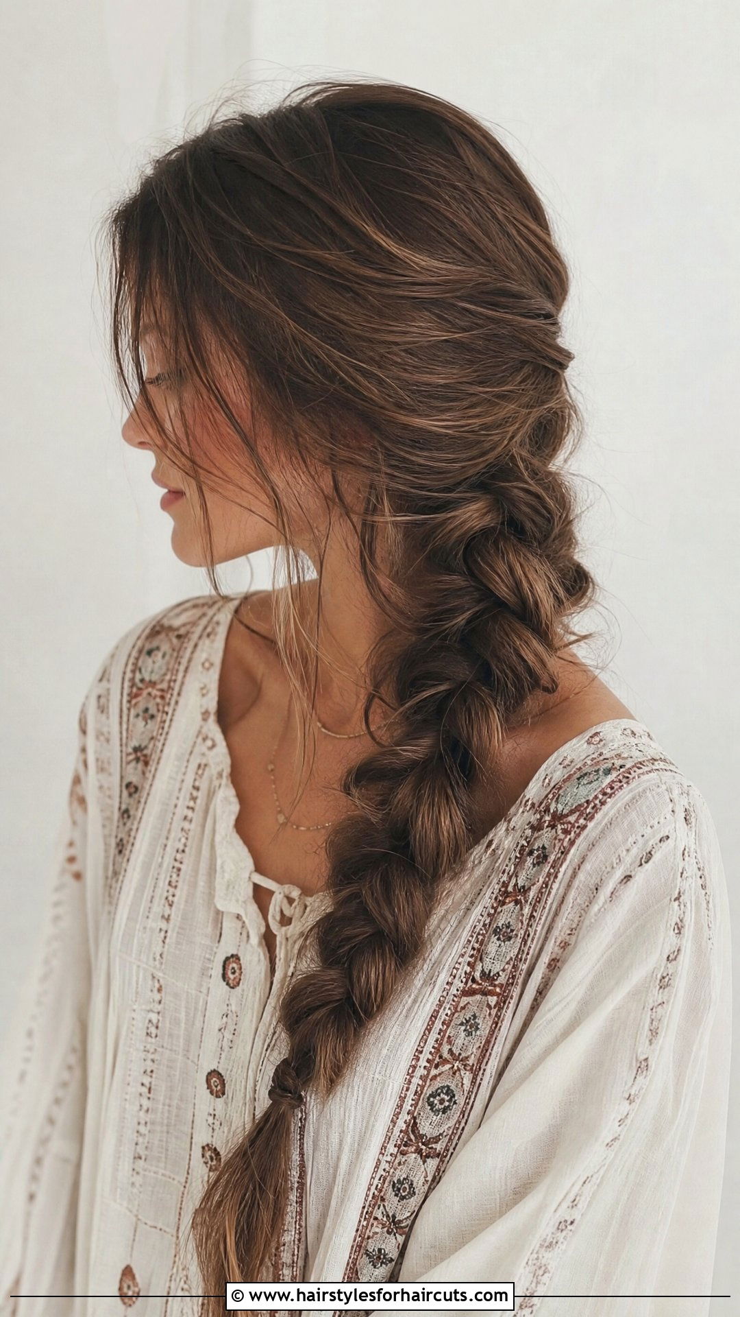 Messy French Braid With Loose Tendrils - 25 1980s hairstyles for long hair - 25 1980s hairstyles for long hair