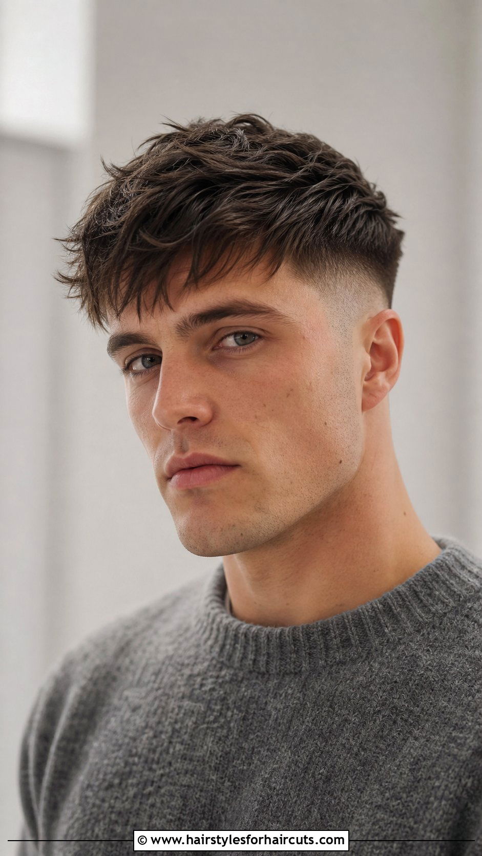 Messy Fringe Fade - 25 haircuts short on sides long on top - 25 haircuts short on sides long on top