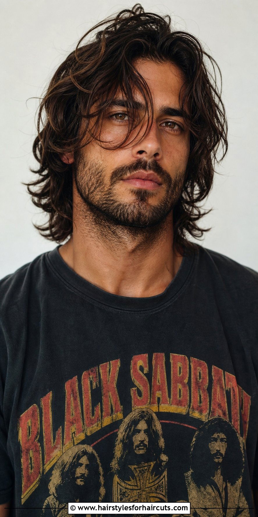 Messy Long Hair With Stubble - 25 long hairstyles with beard - 25 long hairstyles with beard