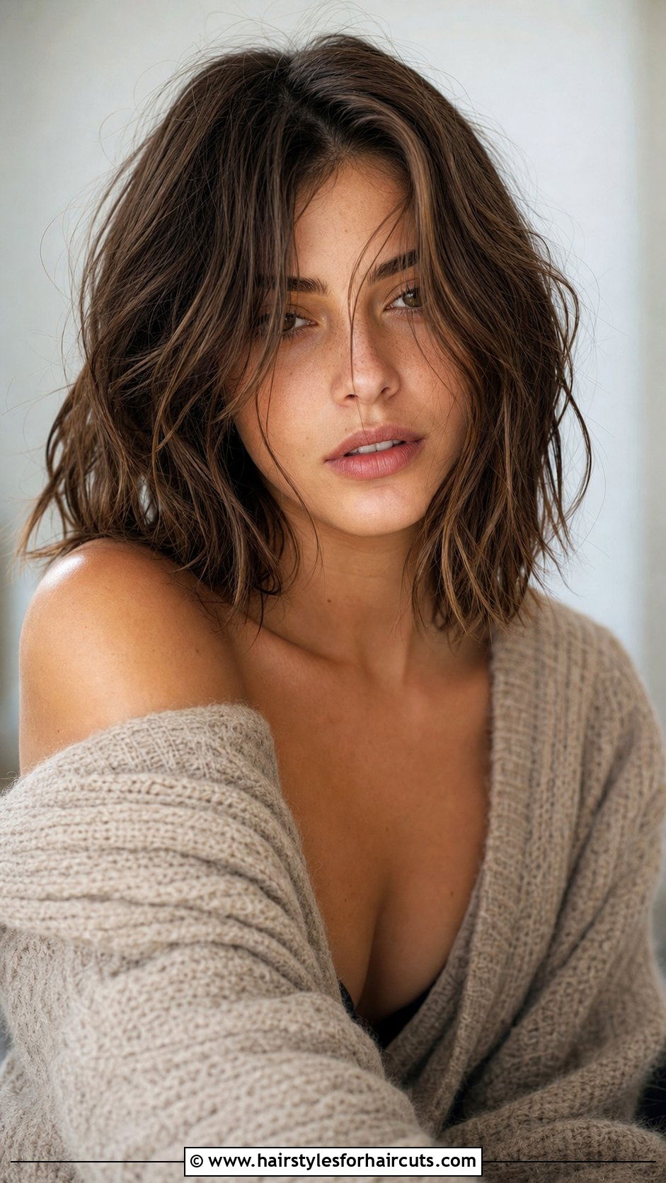 Messy Medium Bob - 25 haircuts for women with medium length hair - 25 haircuts for women with medium length hair