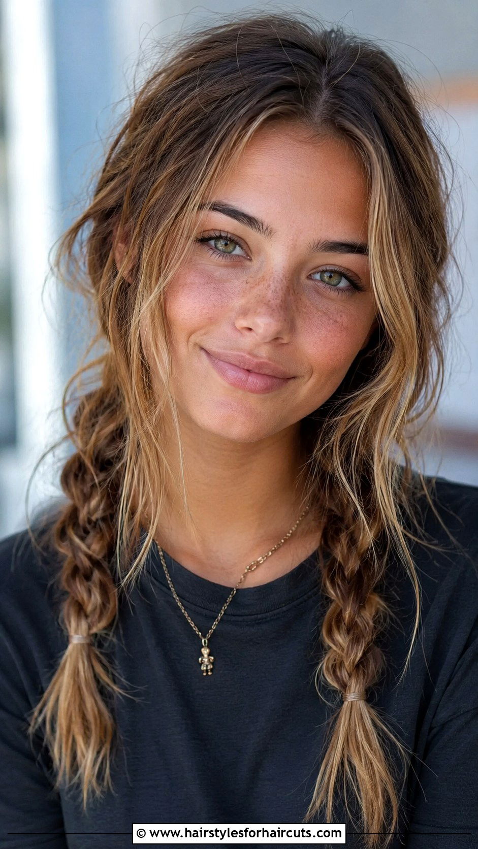 Messy Pigtail Braids - 25 easy hairstyles for school - 25 easy hairstyles for school