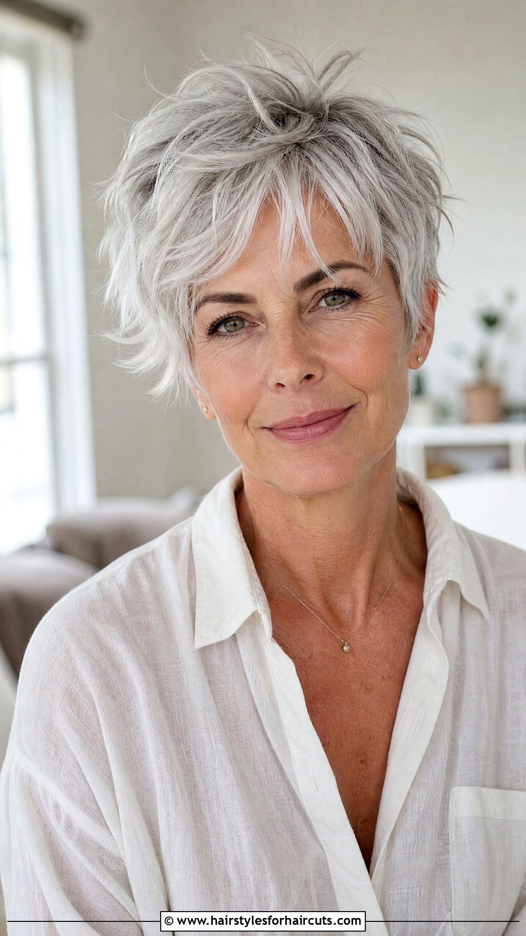 Messy Pixie Cut For Silver Hair - 25 pixie haircuts for gray hair - 25 pixie haircuts for gray hair