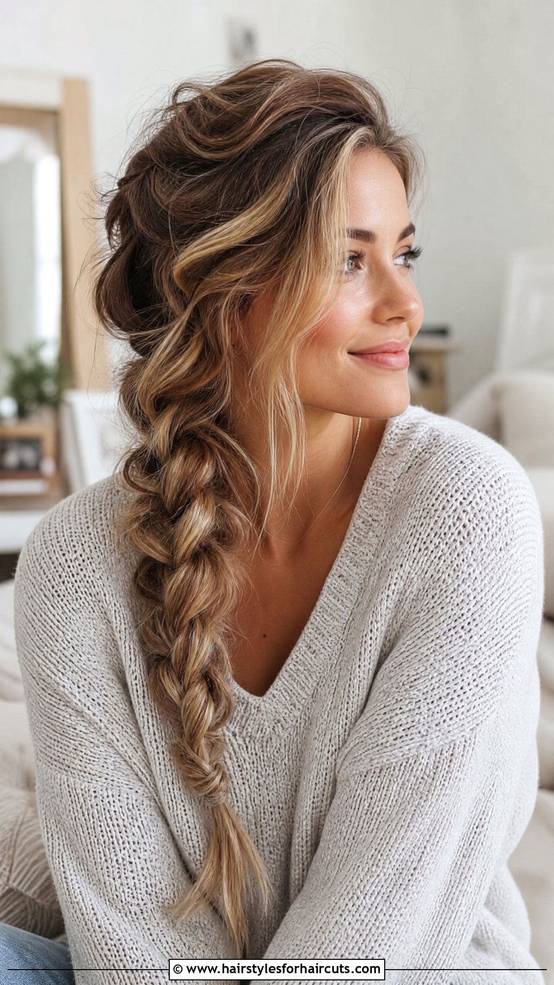 Messy Side Braid - 25 romantic date night hairstyles for long hair - 25 romantic date night hairstyles for long hair