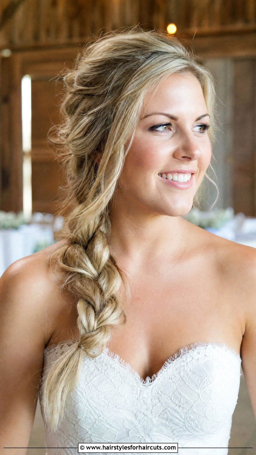 Messy Side Braid - 25 wedding hairstyles for asian hair - 25 wedding hairstyles for asian hair