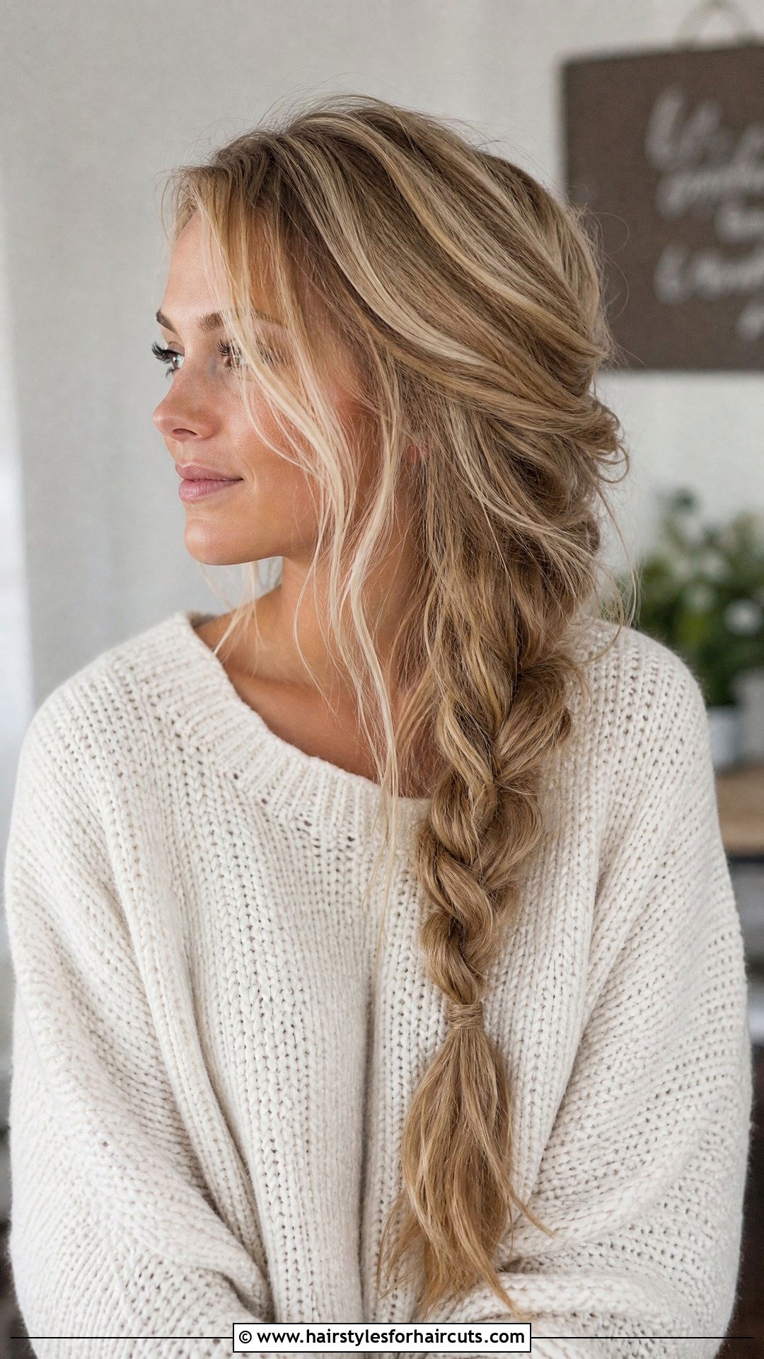Messy Side Braid - 25 braid hairstyles for long hair - 25 braid hairstyles for long hair