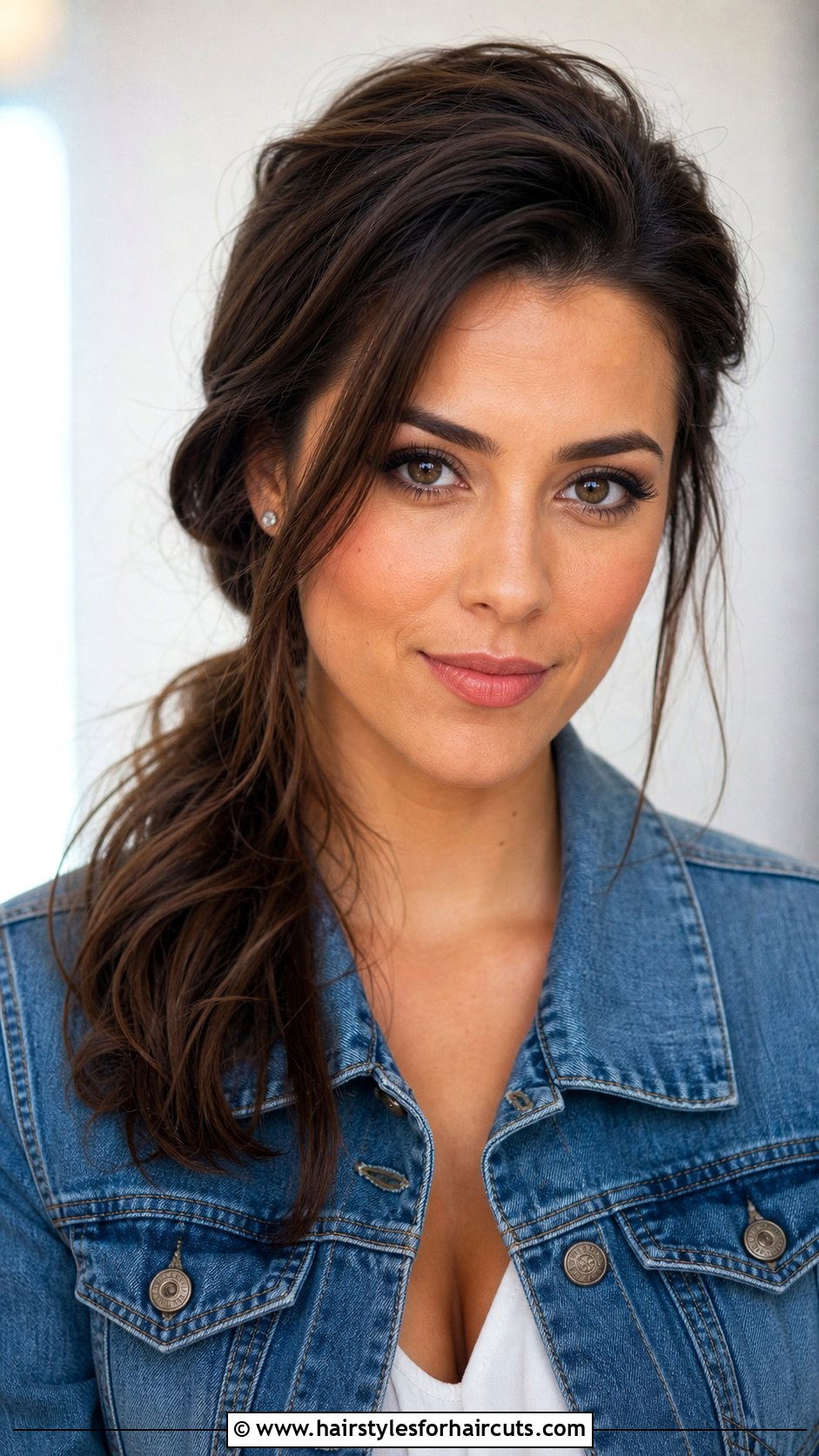 Messy Side Ponytail With Bump - 25 hair bump hairstyles - 25 hair bump hairstyles