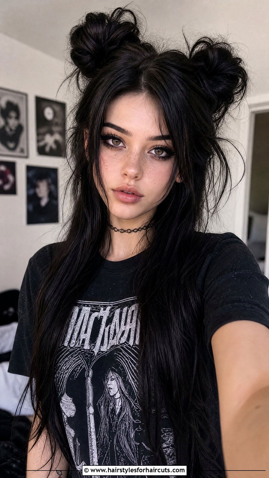 Messy Space Buns With Long E Girl Hair - 25 e girl hairstyles long hair - 25 e girl hairstyles long hair