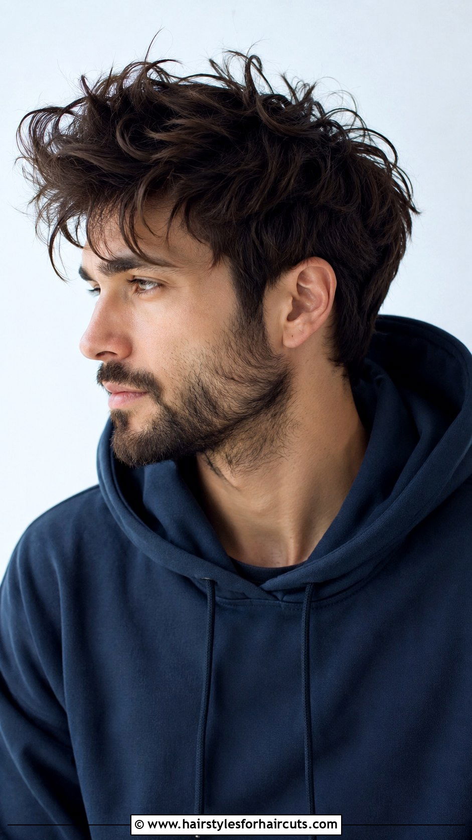 Messy Top With Beard - 25 bear haircuts - 25 bear haircuts