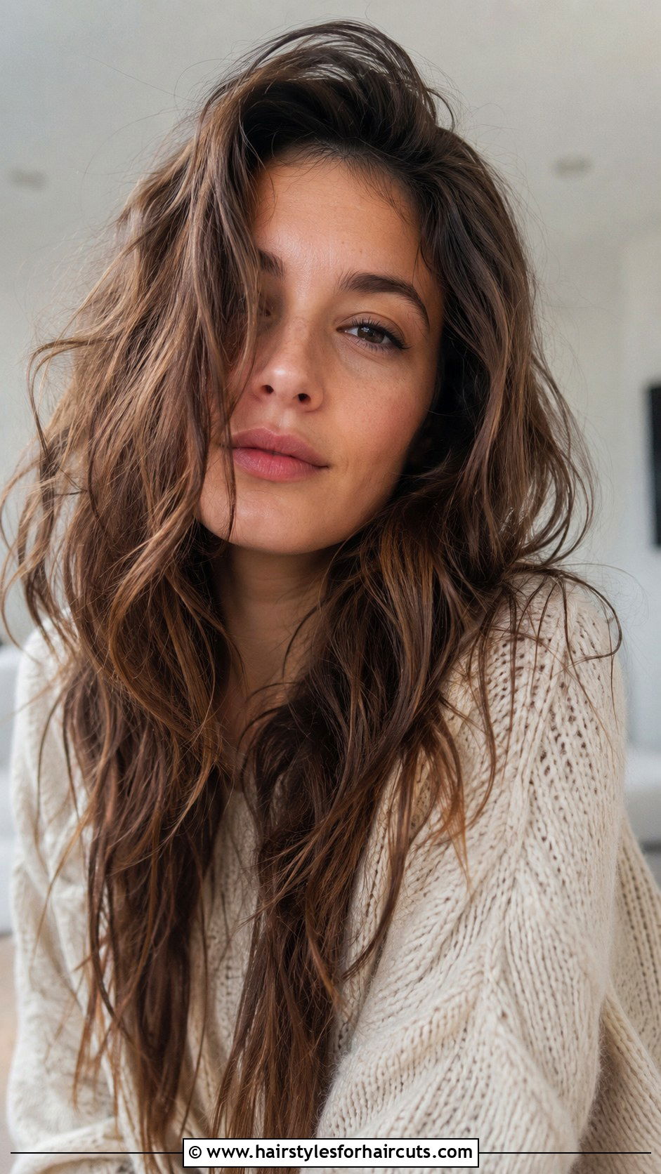 Messy Tousled Open Hair - 25 easy open hair hairstyles - 25 easy open hair hairstyles