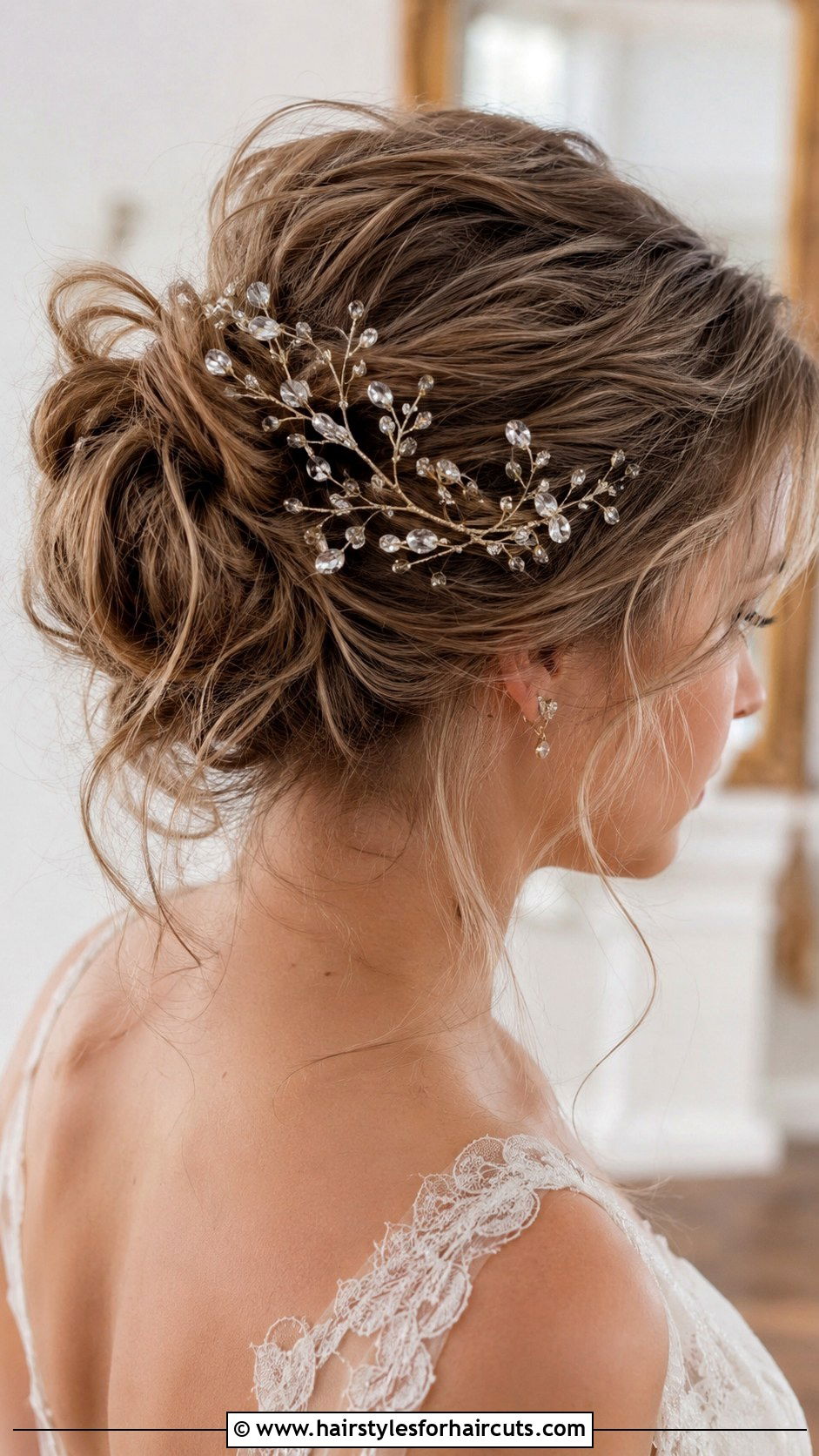 Messy Updo Wedding Hair Vine - 25 hair vine wedding hairstyles - 25 hair vine wedding hairstyles