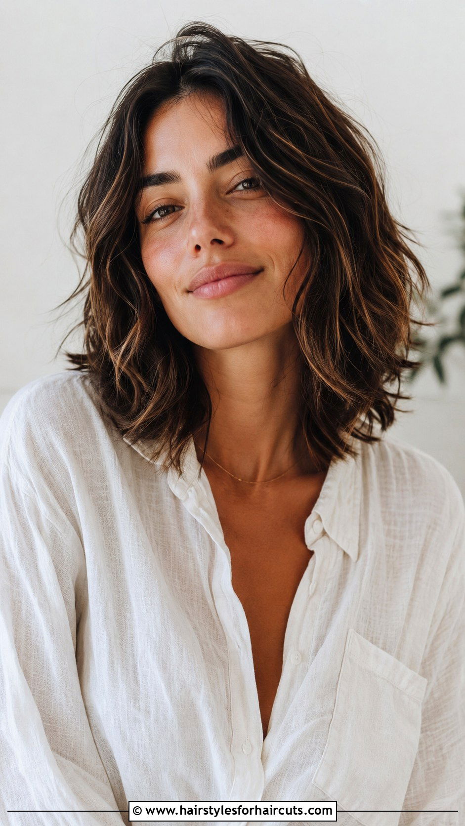 Messy Waves Shoulder Length - 25 hairstyles for women over 60 - 25 hairstyles for women over 60