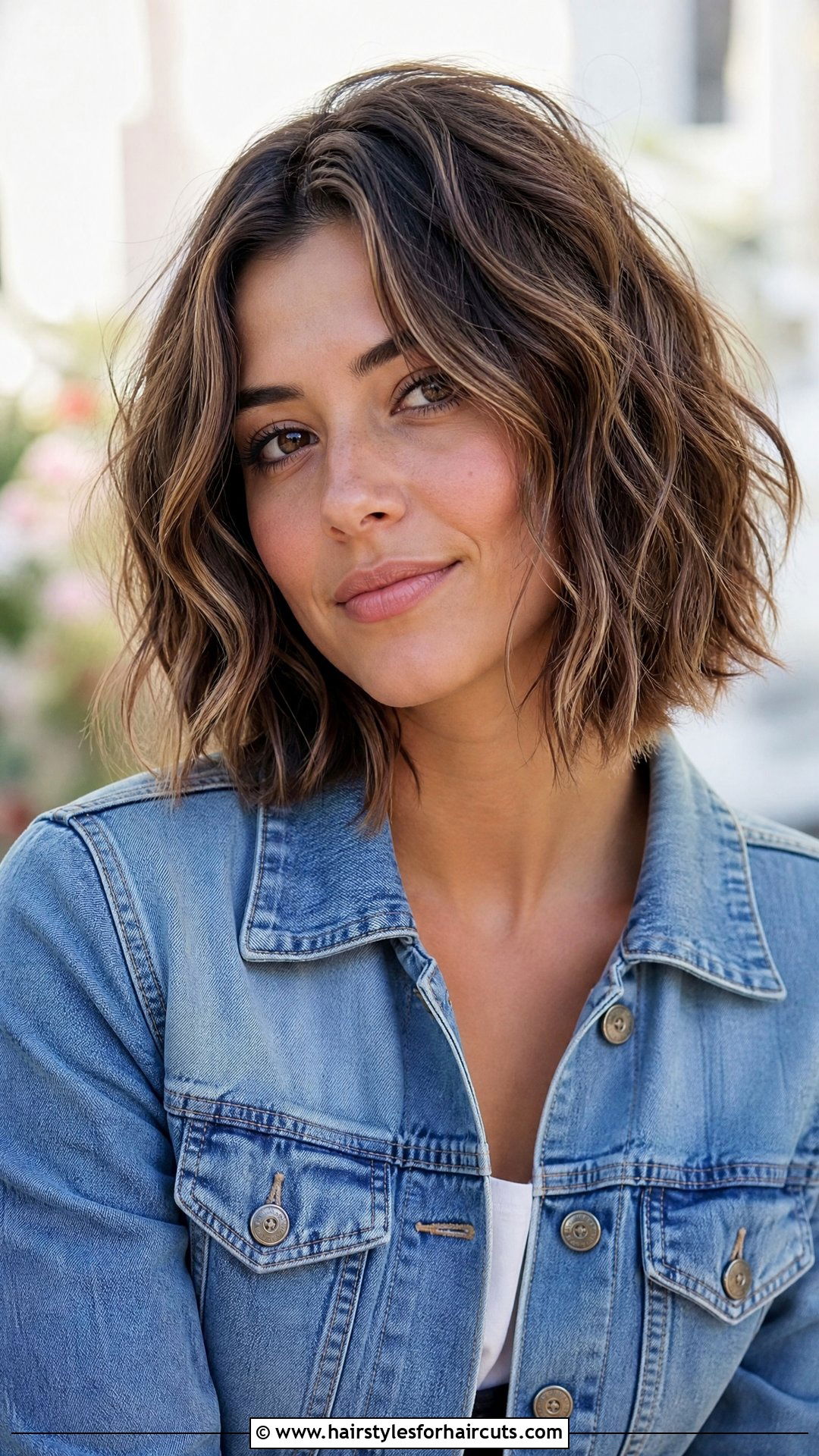 Messy Wavy Lob - 25 transition hairstyles for growing out short hair - 25 transition hairstyles for growing out short hair
