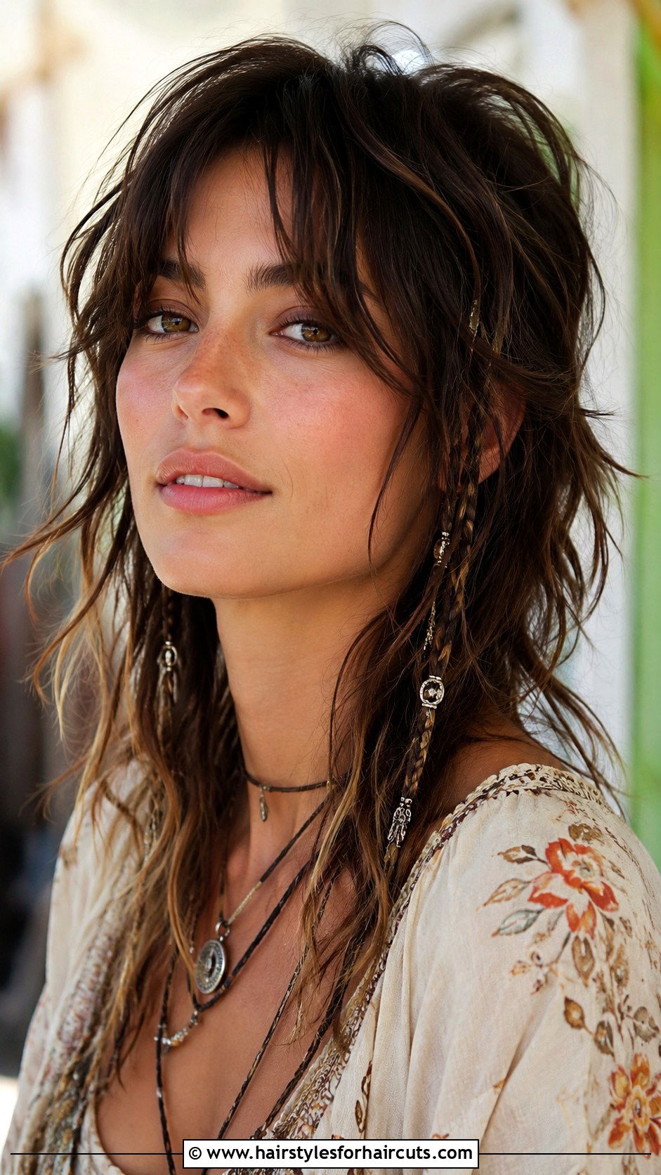 Messy Wolf Cut with Festival Braids - 25 wolf bang haircuts - 25 wolf bang haircuts