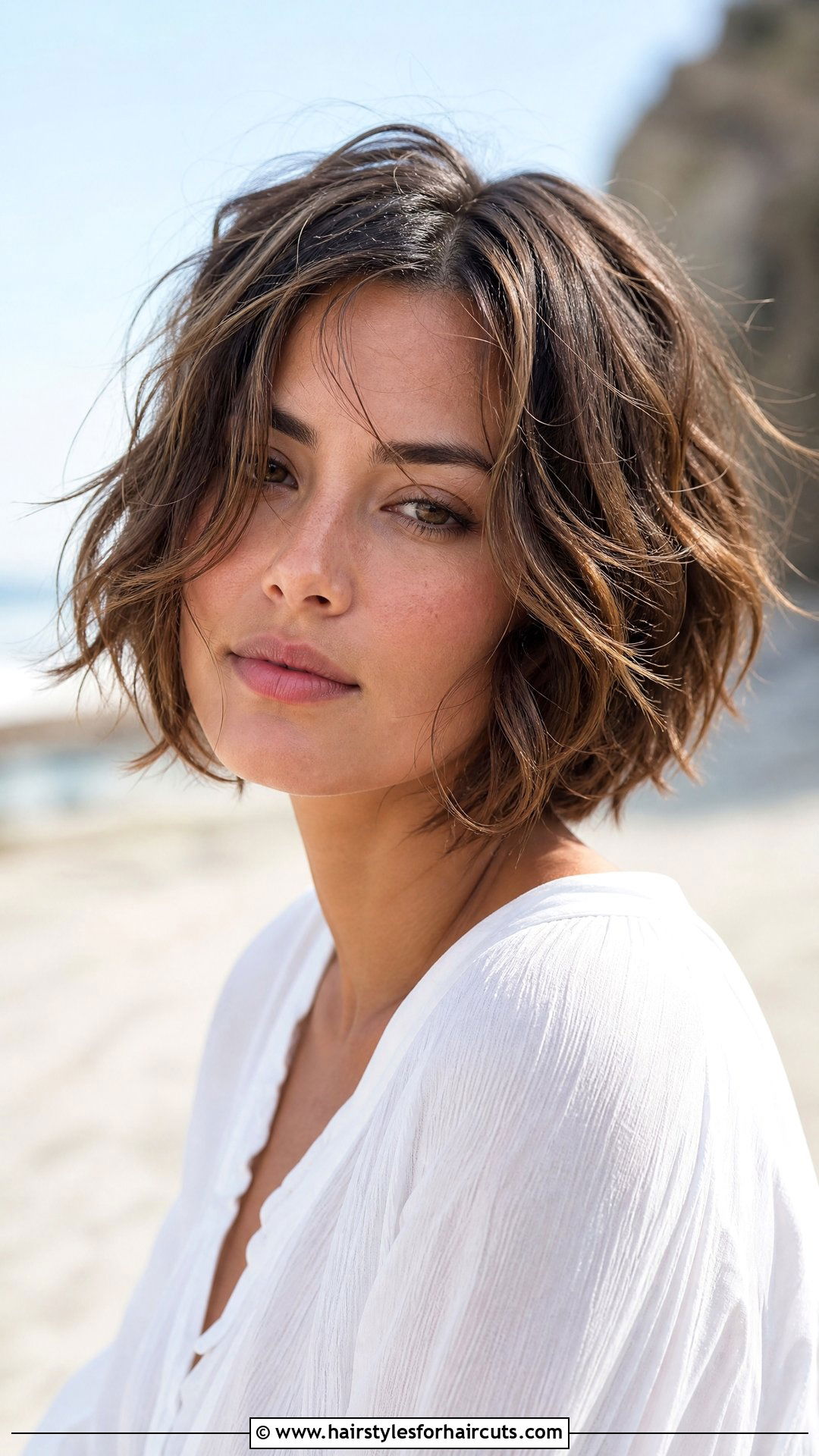 Messy beach waves for short hair - 25 cute beach hairstyles for short hair - 25 cute beach hairstyles for short hair