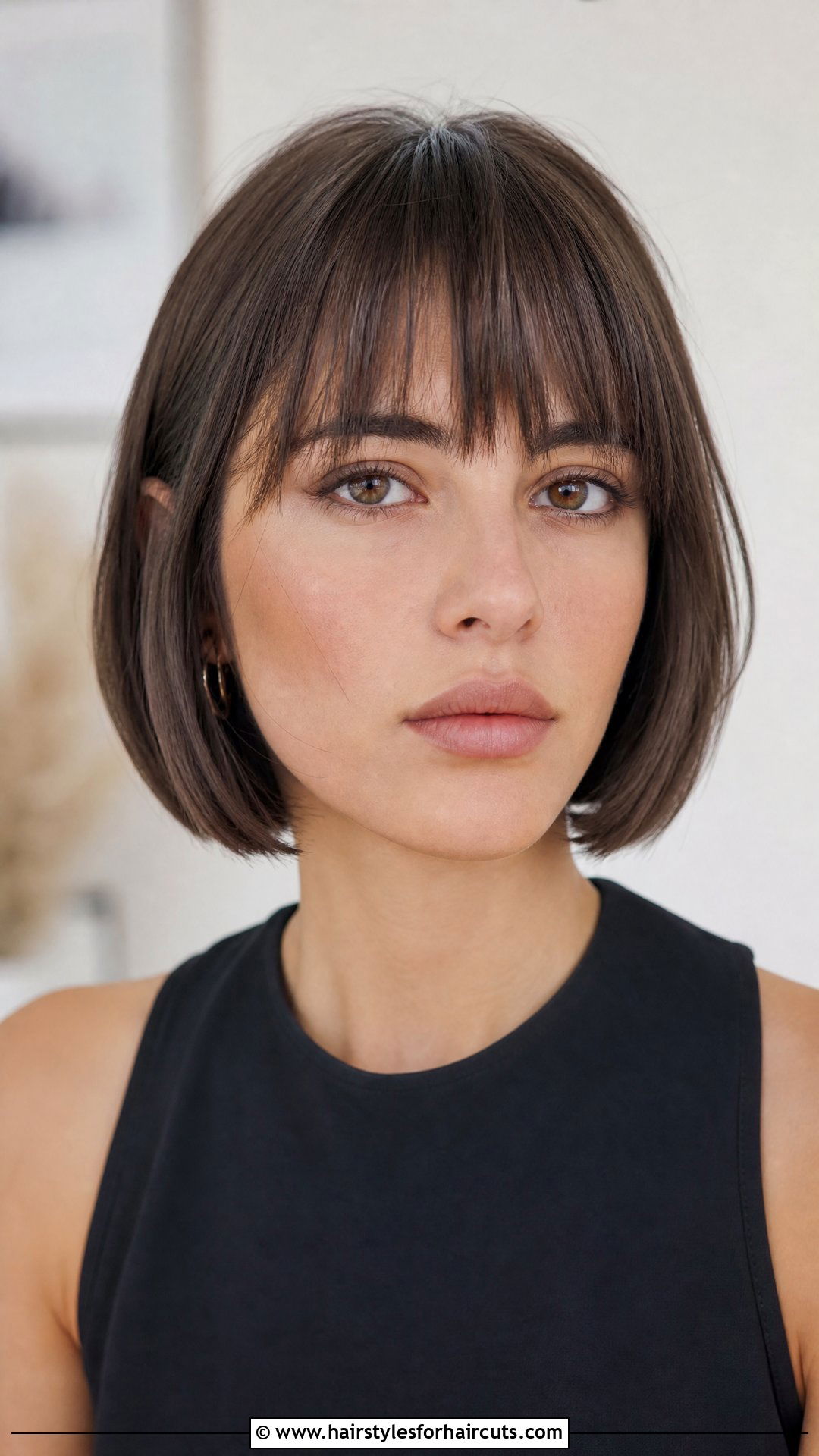 Micro Bang Bob Medium Haircut - 25 woman medium haircuts - 25 woman medium haircuts