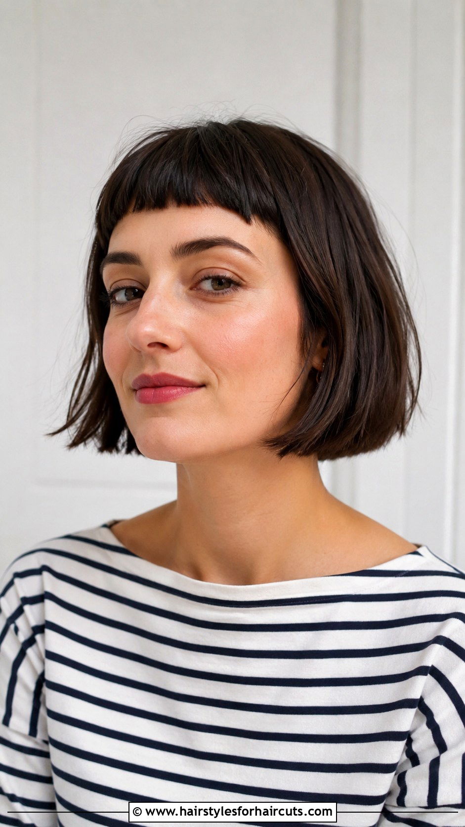 Micro Bang French Bob - 25 bang hairstyles for thin hair - 25 bang hairstyles for thin hair
