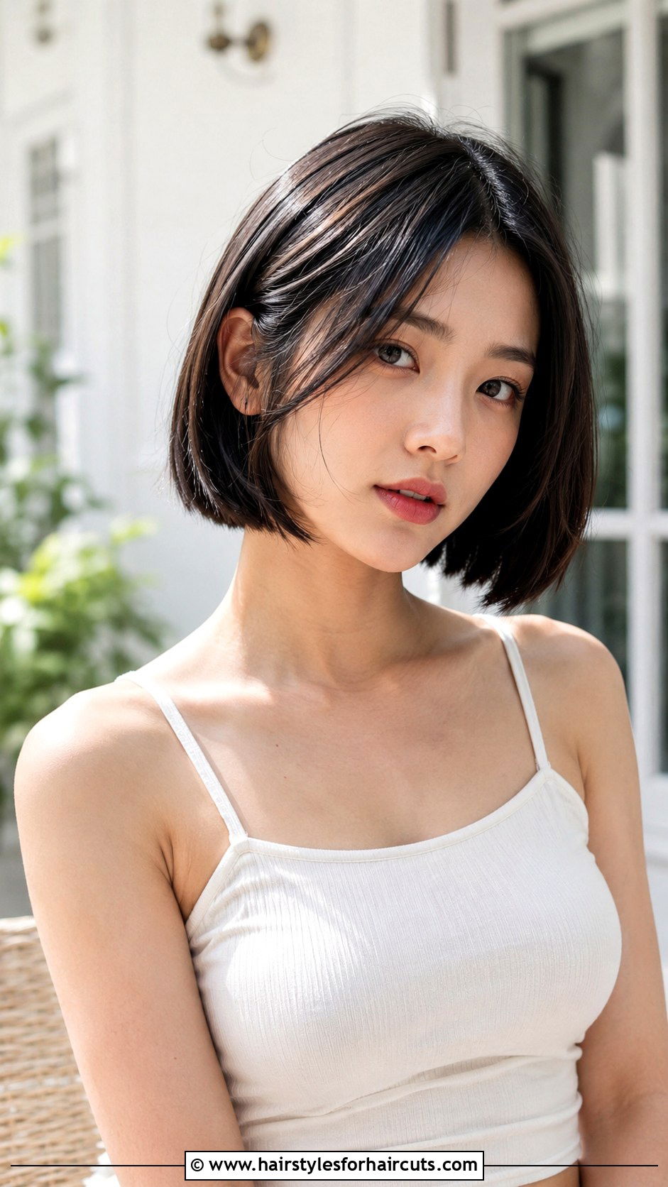 Micro Bangs Bob Haircut - 25 haircuts for girls with straight hair - 25 haircuts for girls with straight hair