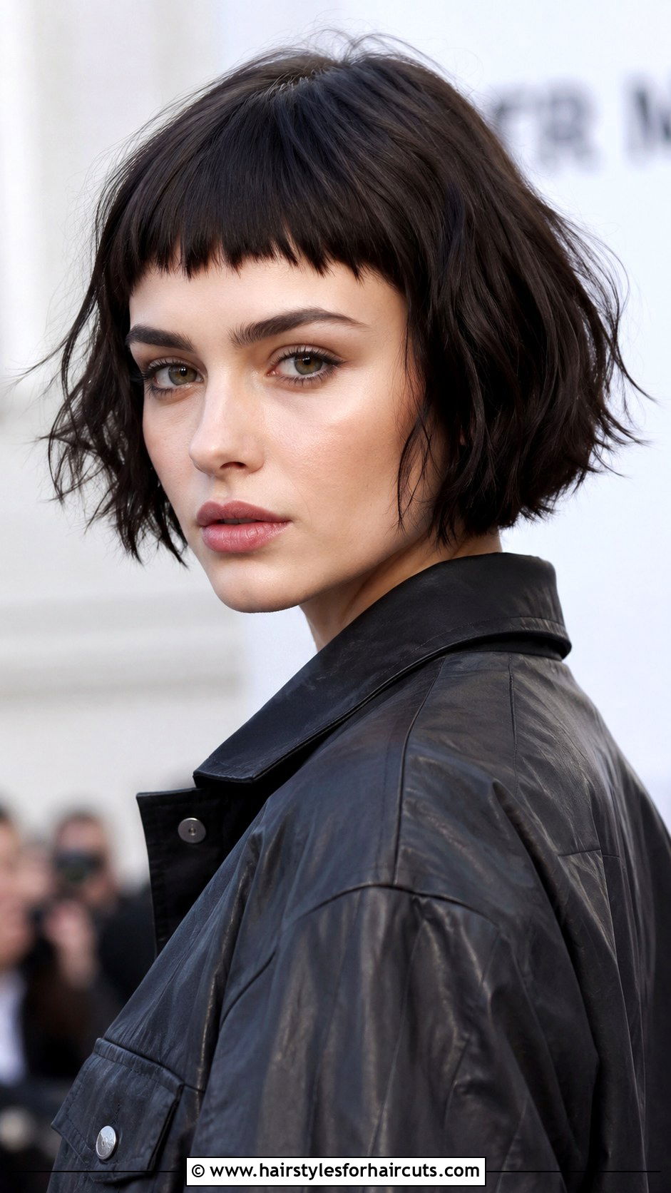 Micro Bangs Messy Bob - 25 short hair concert hairstyles - 25 short hair concert hairstyles
