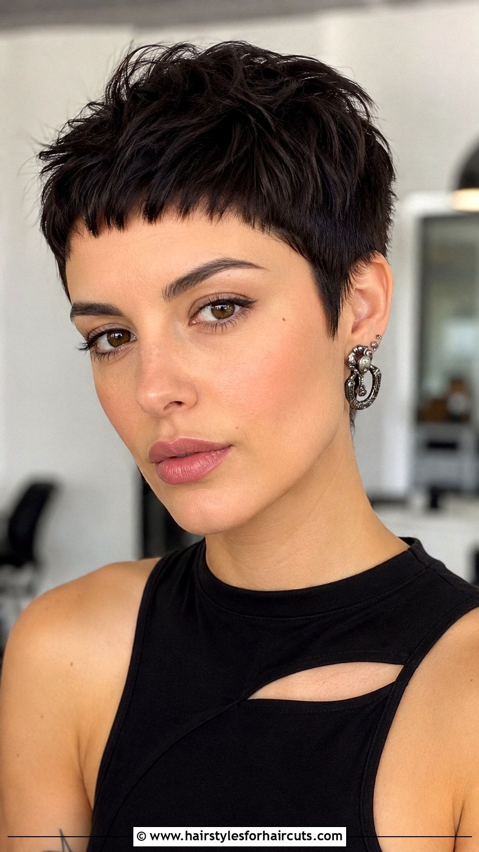 Micro Bangs Pixie Haircut - 25 getting haircuts - 25 getting haircuts