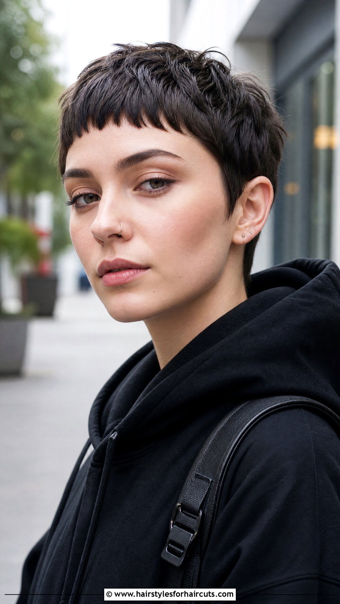 Micro Bangs Pixie Haircut - 25 cosmetology hairstyles - 25 cosmetology hairstyles