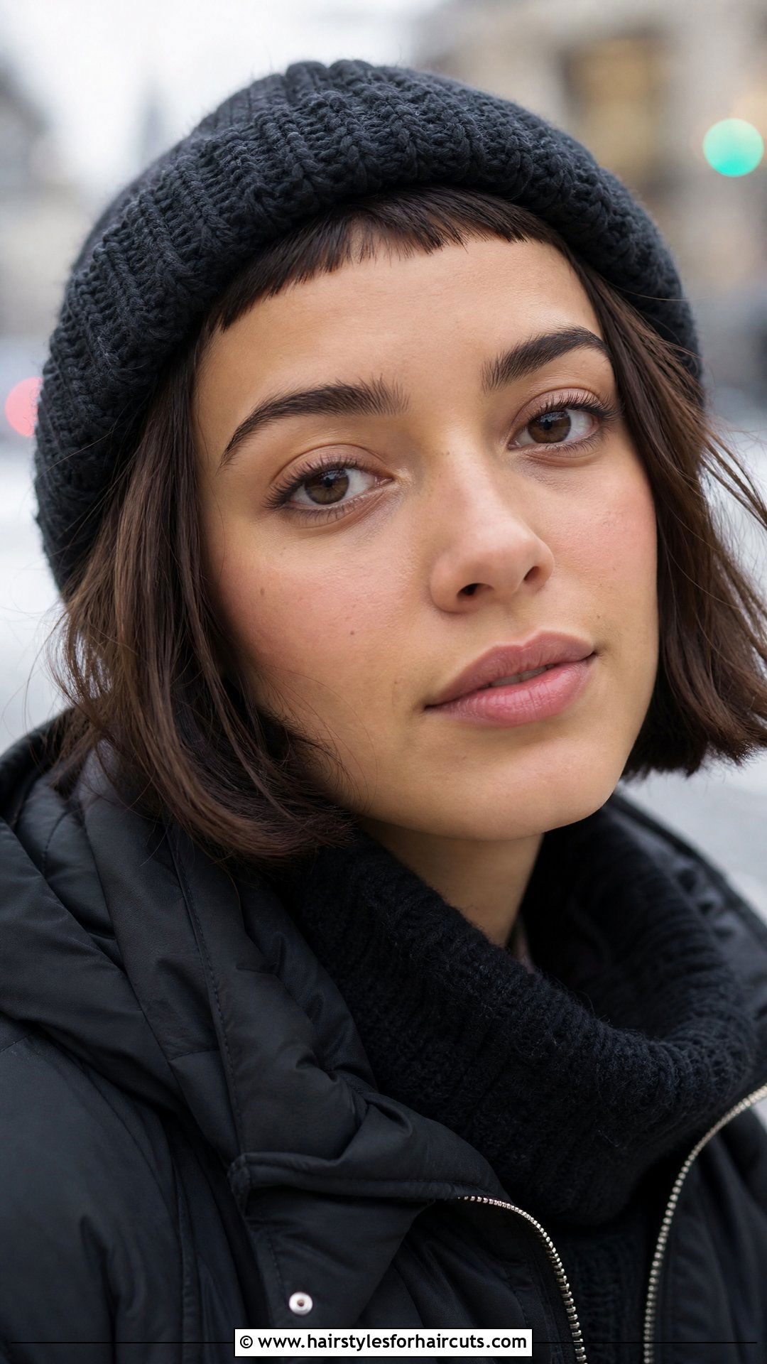 Micro Bangs Winter Haircut - 25 winter haircuts - 25 winter haircuts