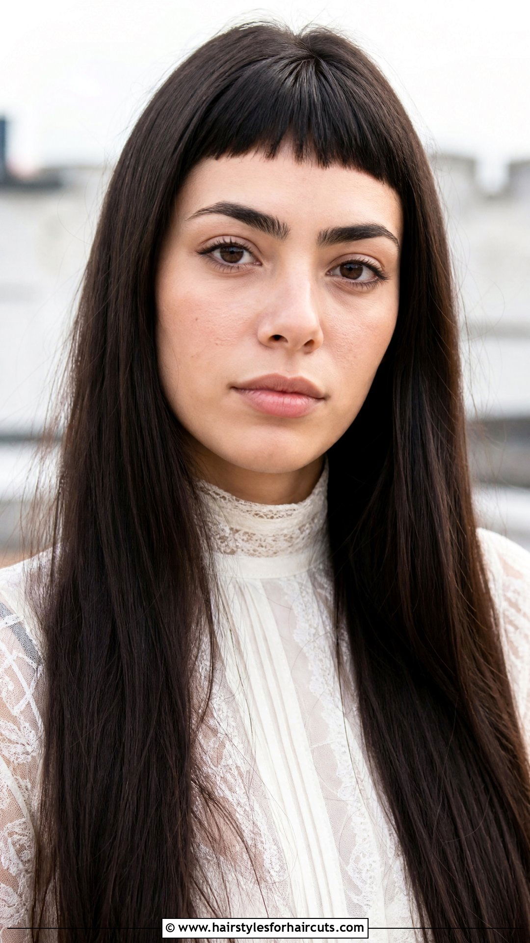 Micro Bangs With Long Straight Hair Haircut - 25 haircuts for thick straight hair women - 25 haircuts for thick straight hair women