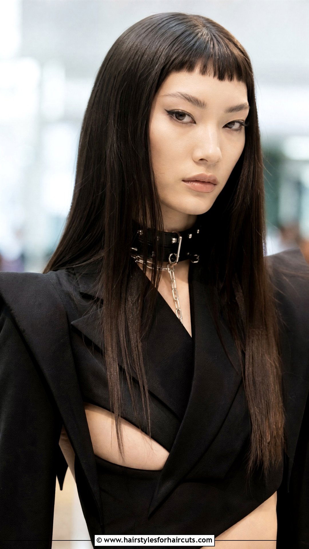 Micro Bangs With Long Straight Hair - 25 korean front haircuts - 25 korean front haircuts