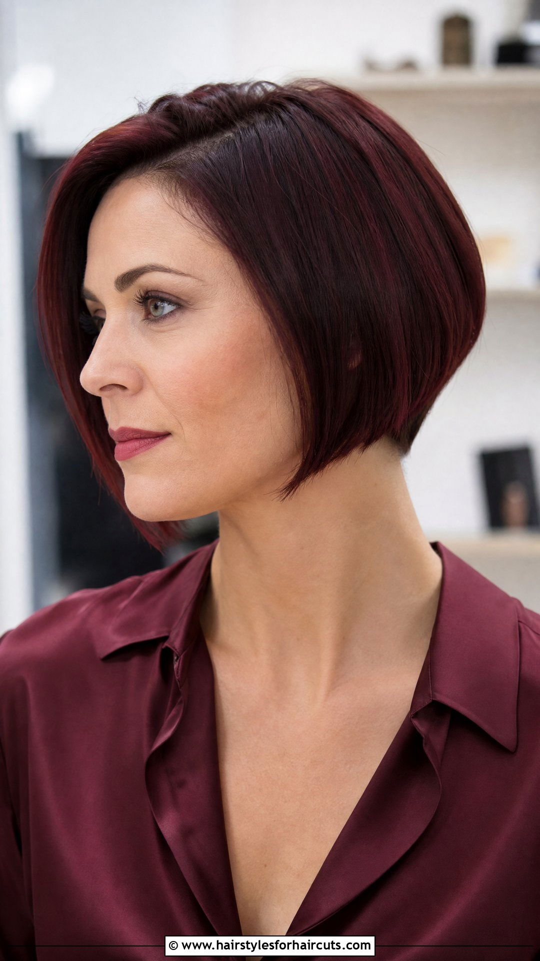 Micro Bob With Cherry Cola Red - 25 hairstyles and colors for women - 25 hairstyles and colors for women