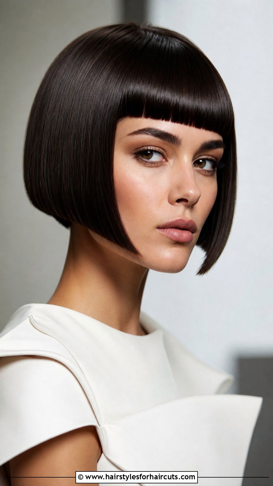 Micro Bob With Sleek Finish - 25 wedding guest hairstyles for short hair - 25 wedding guest hairstyles for short hair