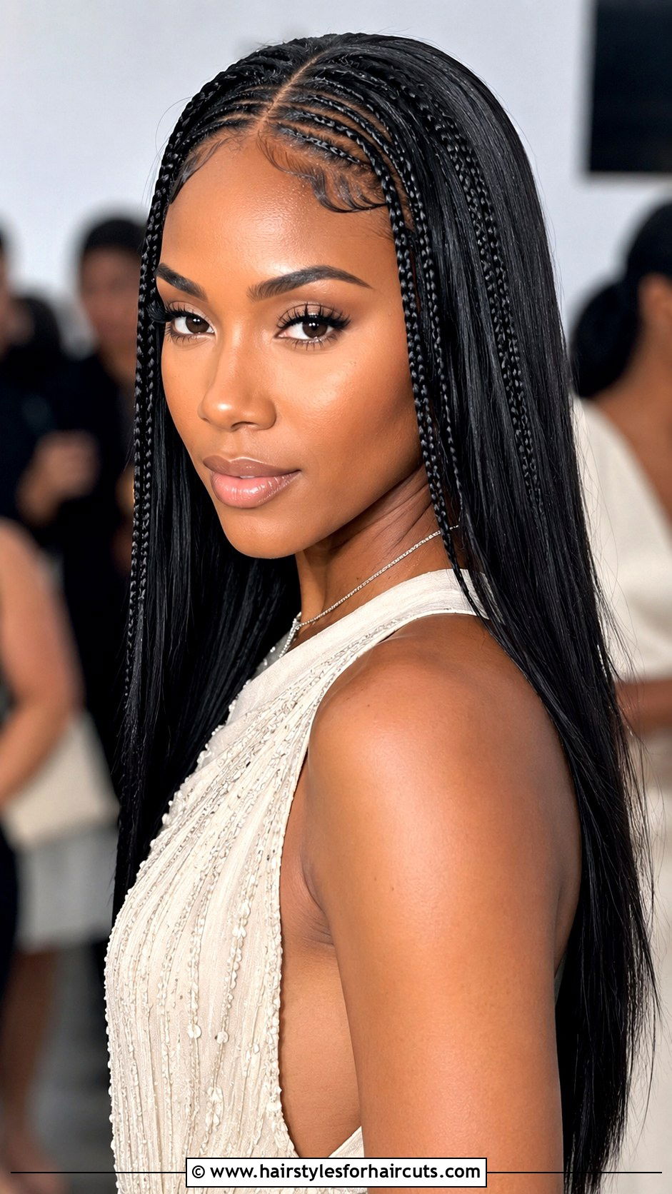 Micro Braid Accents Straight Hair - 25 down prom hairstyles straight hair - 25 down prom hairstyles straight hair