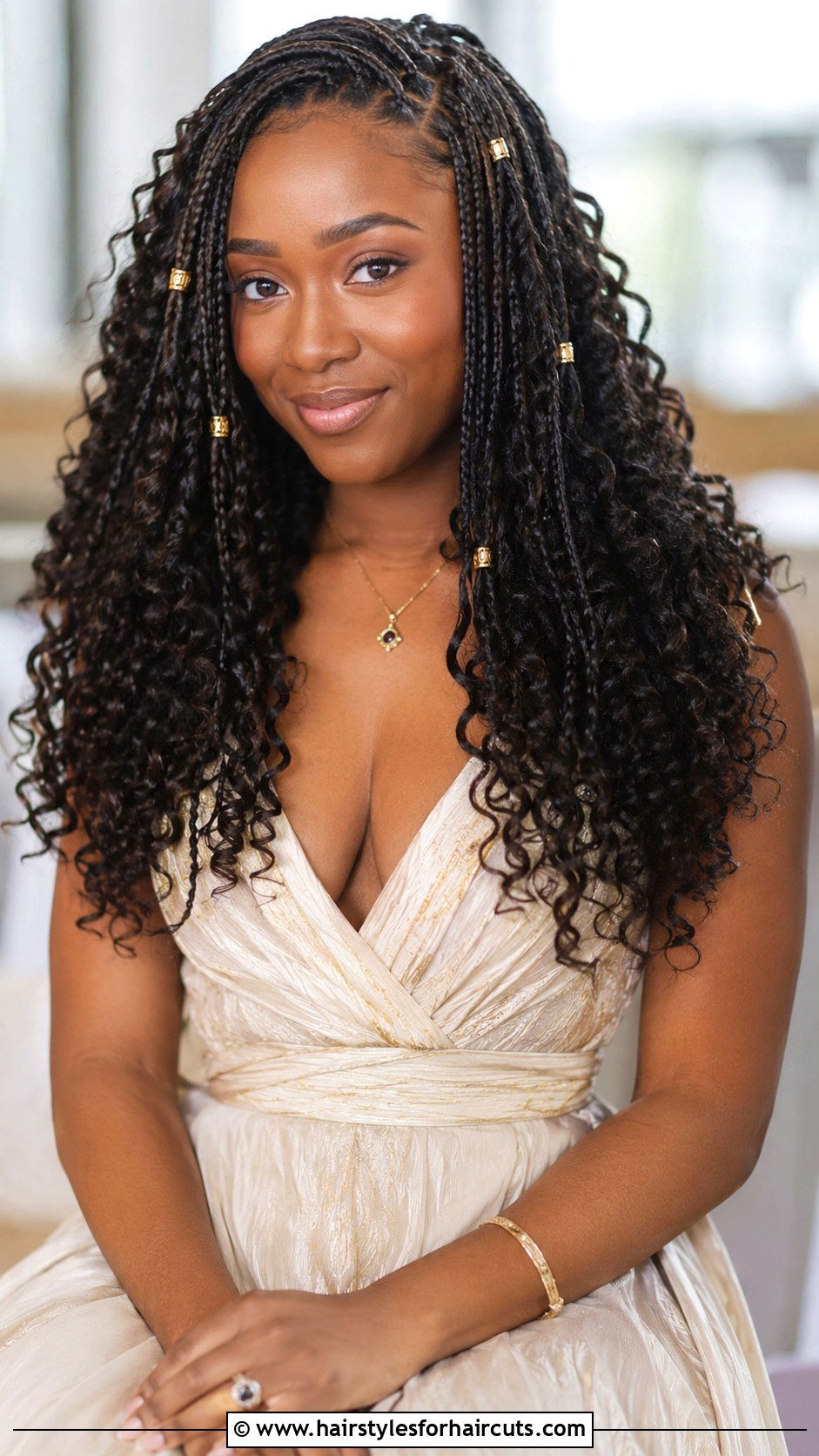 Micro Braid And Curly Combo - 25 curly hair mixed girl prom hairstyles - 25 curly hair mixed girl prom hairstyles