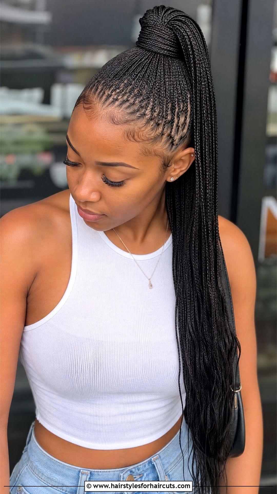 Micro Braid High Ponytail - 25 high pony tail hairstyles - 25 high pony tail hairstyles