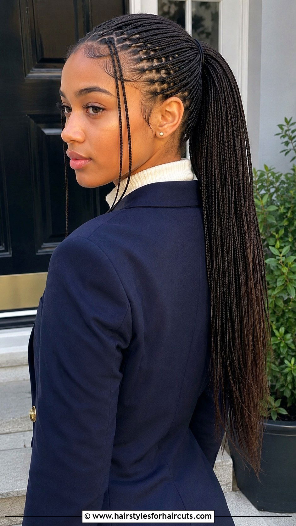 Micro Braid High Ponytail - 25 5th grade hairstyles - 25 5th grade hairstyles