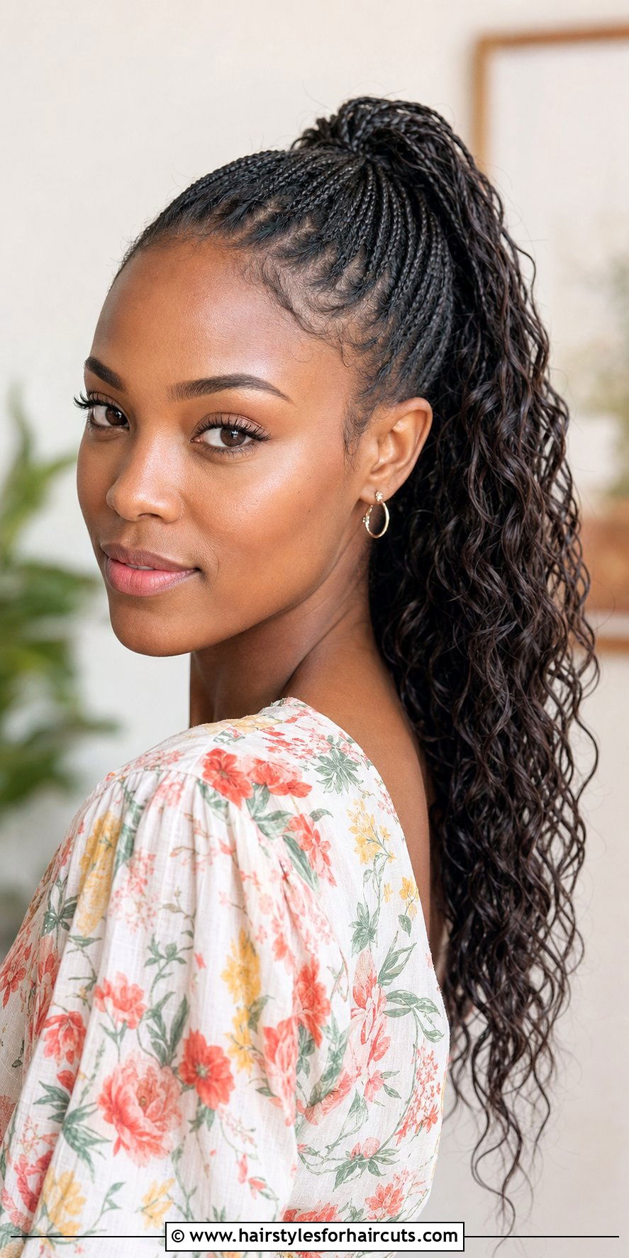 Micro Braid Ponytail - 25 cute braid ponytail hairstyles for black hair - 25 cute braid ponytail hairstyles for black hair